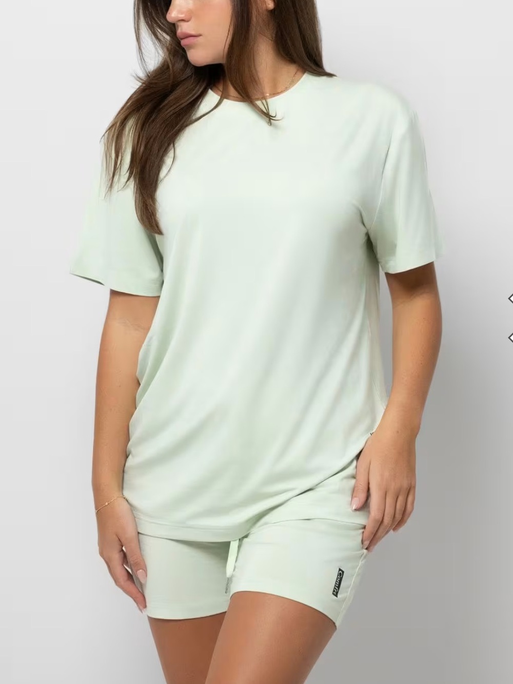 Comfrt cloud Short Sleeve Lounge Set in Pale Mint 7